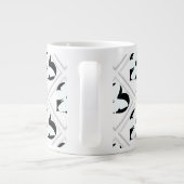 Vlinderhart Op Wit Grote Koffiekop (Achterkant)