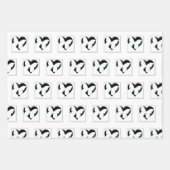 Vlinderhart Wit Inpakpapier Vel (Voorkant 3)