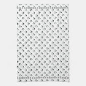 Vlinderhartzoom op witte keukendoek theedoek (Verticaal)