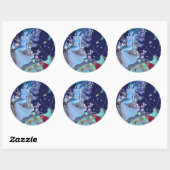 Vlinderhemel, grote sticker. ronde sticker (Vel)