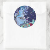 Vlinderhemel, grote sticker. ronde sticker (Tas)