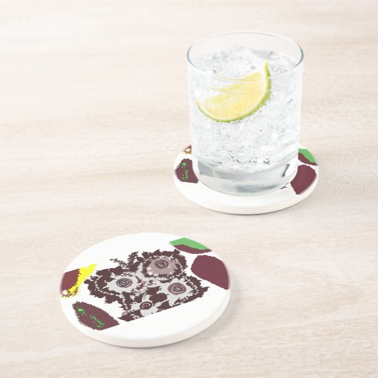 Vlinderherfst Zandsteen Onderzetter (Zijkant)