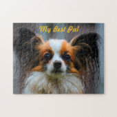 Vlinderhond. Legpuzzel (Horizontaal)