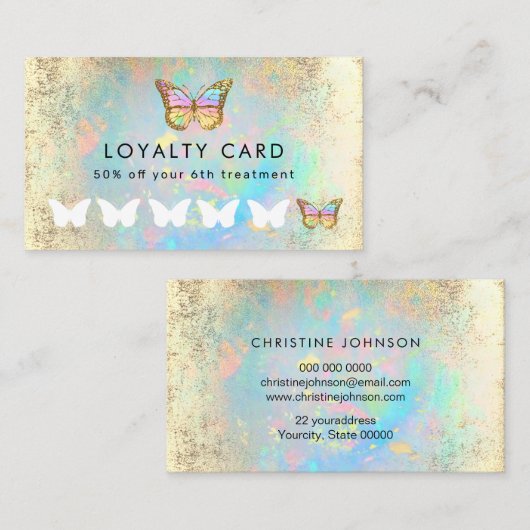 vlinderigheidskaart visitekaartje (Voorkant / Achterkant)