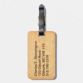  vlinderillustratie bagagelabel (Achterkant verticaal)