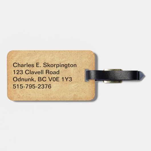  vlinderillustratie bagagelabel (Achterkant horizontaal)