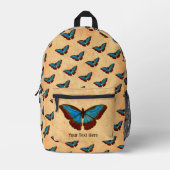 vlinderillustratie bedrukte rugzak (Voorkant)