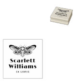 Vlinderillustratie Bold Ex Libris Boek Rubberstempel (Gestempeld)