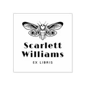 Vlinderillustratie Bold Ex Libris Boek Rubberstempel (Afrduk)