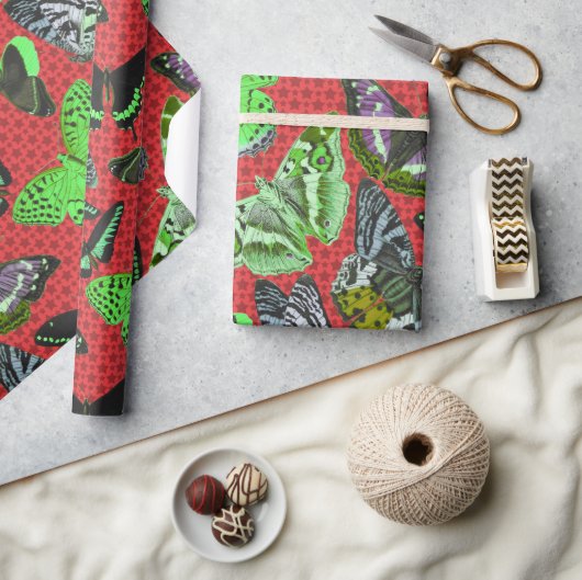 vlinderillustratie cadeaupapier (Crafts)