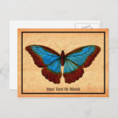  vlinderillustratie feestdagenkaart (Voorkant / Achterkant)