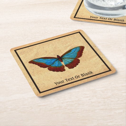  vlinderillustratie kartonnen onderzetters (Schuin)