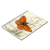  vlinderillustratie, Oranje en zwart Notitieboek (Linkerzijde)