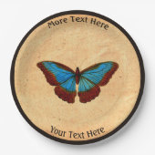  vlinderillustratie papieren bordje (Voorkant)