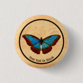  vlinderillustratie ronde button 3,2 cm (Voorkant)