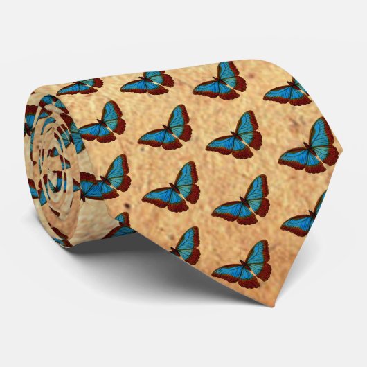 vlinderillustratie stropdas (Opgerold)