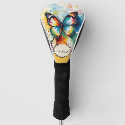 Vlinderinkt aanpasbaar  golfheadcover (Voorkant)