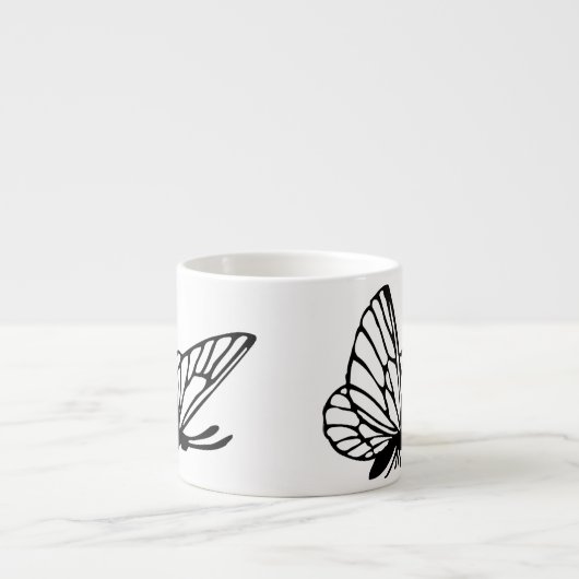 vlinderinsect espresso kop (Voorkant)