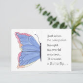 vlinderinspiratie bedankkaart (Staand voorkant)