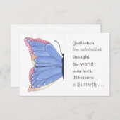 vlinderinspiratie bedankkaart (Voorkant / Achterkant)