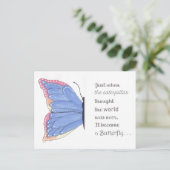 vlinderinspiratie briefkaart (Staand voorkant)