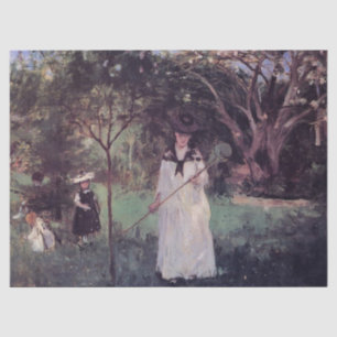 Vlinderjacht door Berthe Morisot Tissuepapier