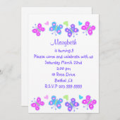 vlinderjarige uitnodiging (Voorkant / Achterkant)