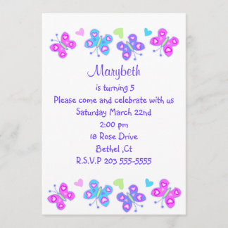 vlinderjarige uitnodiging