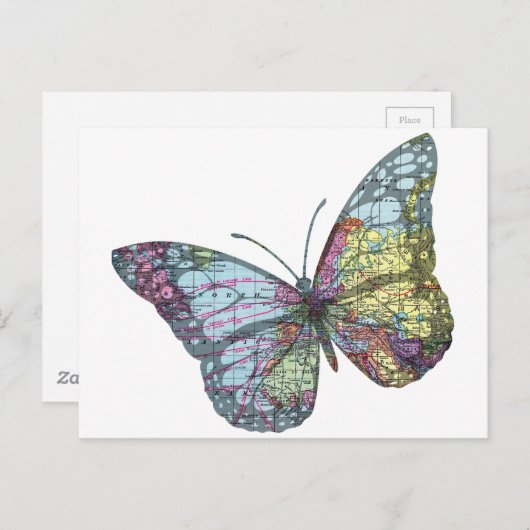 vlinderkaart briefkaart (Voorkant / Achterkant)