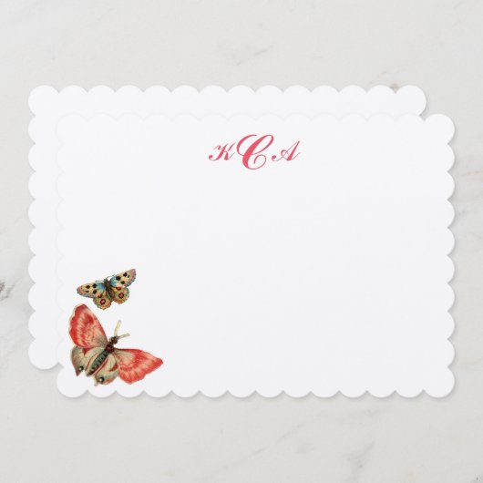 vlinderkaart kaart (Voorkant / Achterkant)