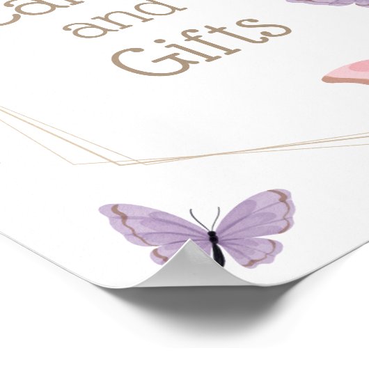 Vlinderkaarten en cadeaubonnen poster (Hoek)