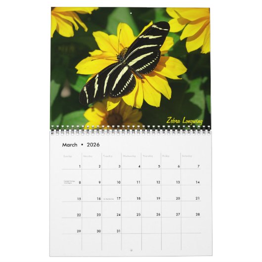 Vlinderkalender 2026 kalender (Mar 2026)