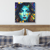 vlinderkamermeisje canvas afdruk (Insitu (Slaapkamer))