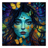 vlinderkamermeisje perfect poster (Voorkant)