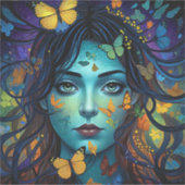 vlinderkamermeisje sticker (Voorkant)