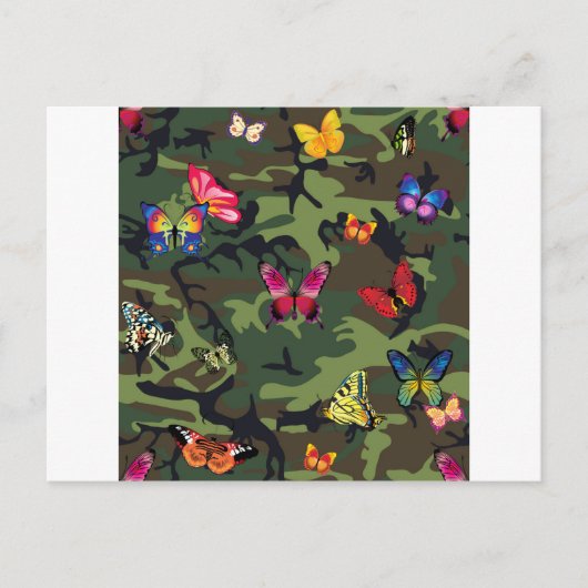 vlinderkamouflage briefkaart (Voorkant)