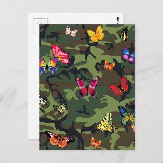 vlinderkamouflage briefkaart (Voorkant / Achterkant)