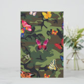vlinderkamouflage briefpapier (Staand voorkant)