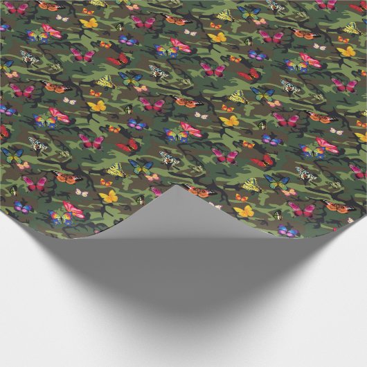 vlinderkamouflage cadeaupapier (Hoek)
