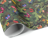 vlinderkamouflage cadeaupapier (Rol Hoek)