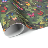 vlinderkamouflage cadeaupapier (Rol Hoek)