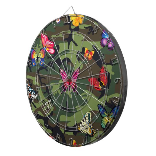 vlinderkamouflage dartbord (Voorkant Rechts)