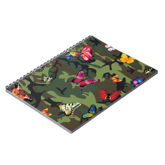 vlinderkamouflage notitieboek (Linkerzijde)