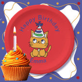 vlinderkat papieren bordje