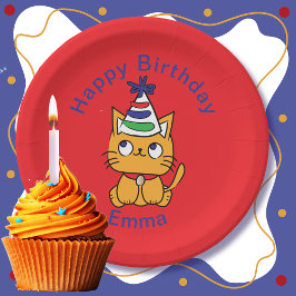 vlinderkat papieren bordje