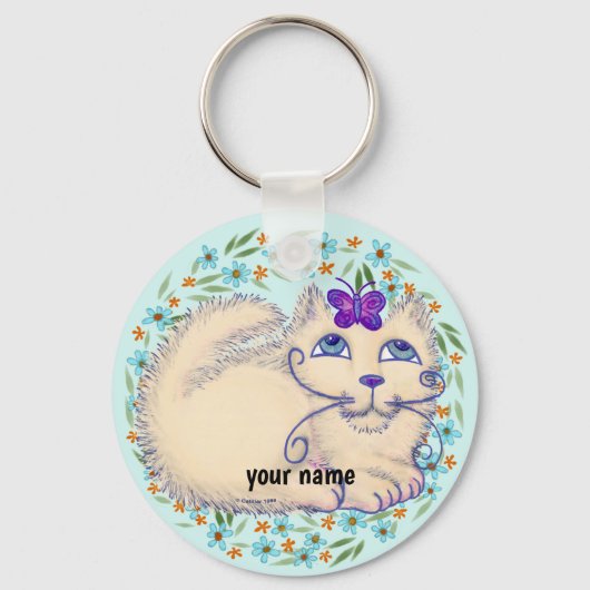 Vlinderkat  sleutelhanger (Voorkant)