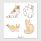 vlinderkat sticker (Vel)