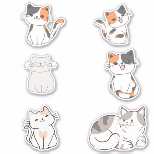 vlinderkat sticker (Voorkant)