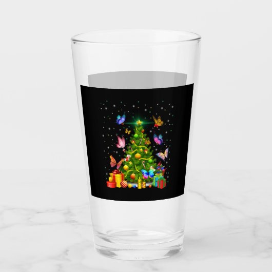 vlinderkerstboom glas (Voorkant)