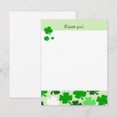 VLINDERKLEE St. Patrick's dag 4x5 Platte bedankkaa Notitiekaartje (Voorkant / Achterkant)